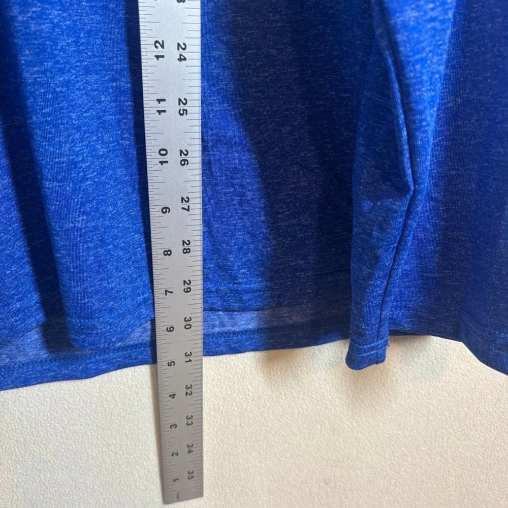 Adidas Mens Kansas Jayhawks KU Ultimate Tee 1/4 Zip Pullover Blue 2XL Activewear